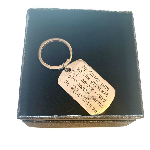 Stainless Steel Key Chain Father's Day Gift Son and Daughter to Dad Quot… - Picture 2 of 5